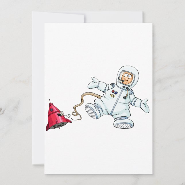 Cartão De Agradecimento astronauta (Frente)