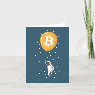 Cartão De Agradecimento Astronauta Bitmoedas à Lua - Cripto Btc