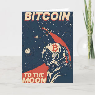 Cartão De Agradecimento Astronauta Criptografia BITCOIN para a Lua