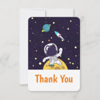 Astronauta Flutuando no Espaço Exterior Obrigado