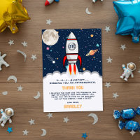 Astronauta Rocket Outer Space primeiro aniversario
