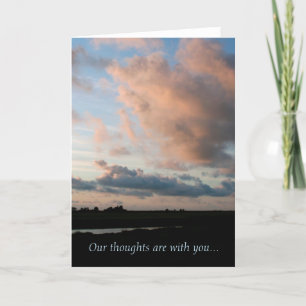 Cartão De Agradecimento At Sunset Peaceful Sky 2 Funeral Condolences Card