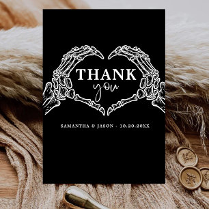 Cartão De Agradecimento Até a morte do casamento do Dia das Bruxas Gótico