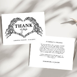 Cartão De Agradecimento Até a morte do casamento do Dia das Bruxas Gótico 