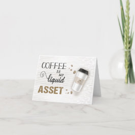Cartão De Agradecimento Ativo Líquido do Café Contábil