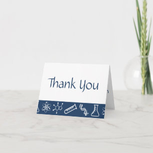 Cartão De Agradecimento Attractive Forces in Navy Thank You Card