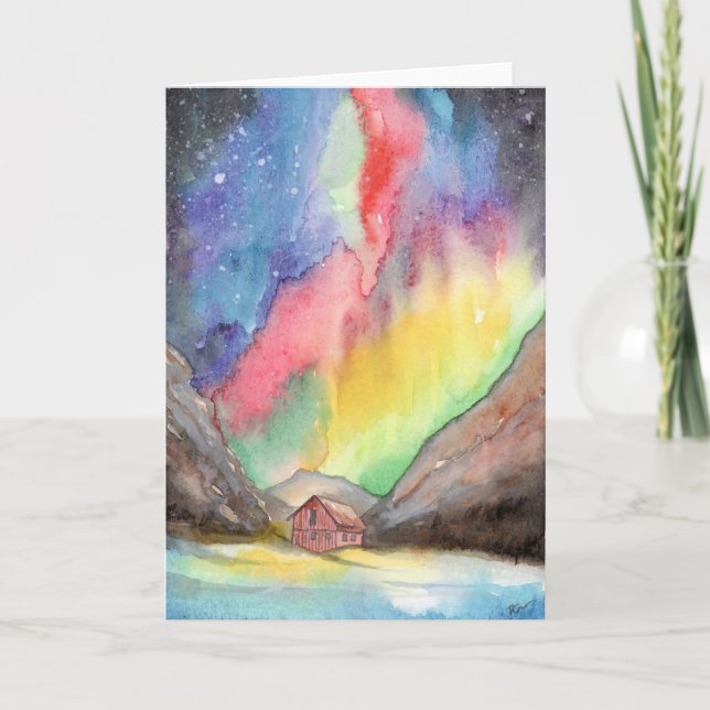 Cartão De Agradecimento Aurora no Vale (Frente)