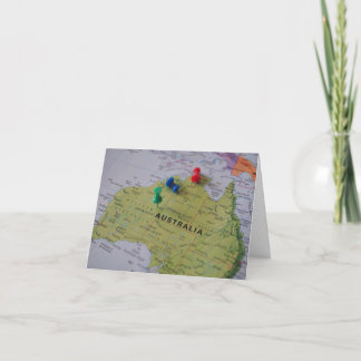 Cartão De Agradecimento Australia Map Greeting Card