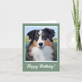 Cartão De Agradecimento Australian Shepherd Portrait -