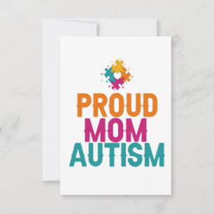 Cartão De Agradecimento Autismo Autismo Cardíaco Sensibilização Orgulhosa 