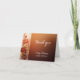 Cartão De Agradecimento Autumn Cute Gnomo Fall Sai Aniversário