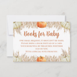 Cartão De Agradecimento Autumn Pampas Grass Books for Baby Insert