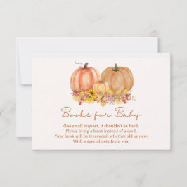 Cartão De Agradecimento Autumn Pumpkin Books for Baby Card – Boho Fall