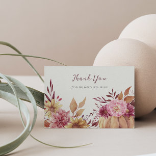 Cartão De Agradecimento Autumn Pumpkin & Fall Wildlows