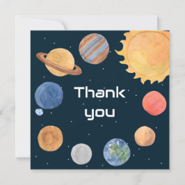 Cartão De Agradecimento Aventura Espacial: Planetas