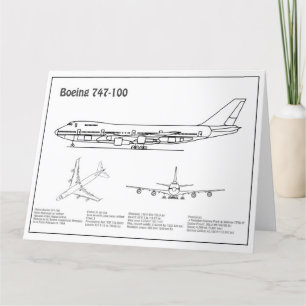 Cartão De Agradecimento Avião 747 - Planos de desenho do avião para projet
