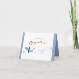 Cartão De Agradecimento Avião Adorável Como O Tempo Voa Festa de aniversár