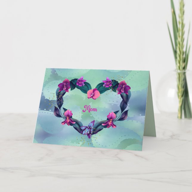 Cartão De Agradecimento Aviso de Amor à Mãe (Frente)