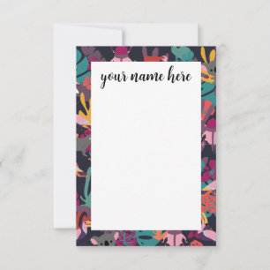 Cartão De Agradecimento Avisos personalizados sobre animais