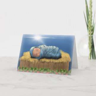 Cartão De Agradecimento Away in the Manger Christmas card