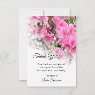 Cartão De Agradecimento - Azalea - Nota Floral