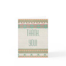 Aztec Nativo Peach/Agua Obrigado