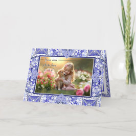 Cartão De Agradecimento Azul cerâmico de Grécia