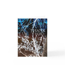 Azul do estilo do Woodcut & obrigado do casamento