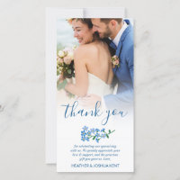 Azul Esqueça-me Não Foto De Casamento Obrigado