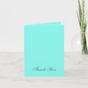 Cartão De Agradecimento azul turquesa aqua azul casamento