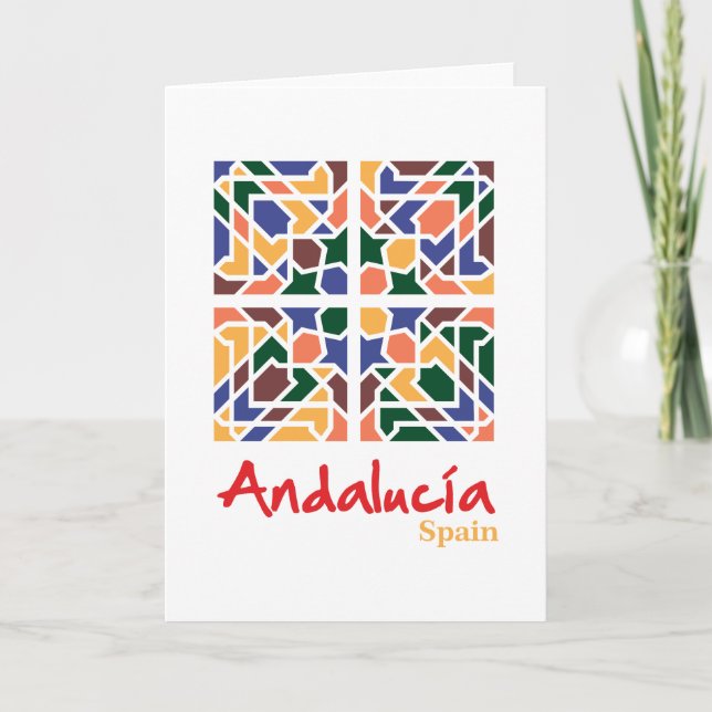 Cartão De Agradecimento Azulejos Andaluzes 1 (Frente)