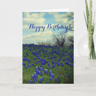 Cartão De Agradecimento Azulinhos Flores Azuis Texas Aniversário Floral Th