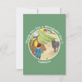 Cartão De Agradecimento Baa, Baa, Ovelha Negra Coleção Festa de Aniversári