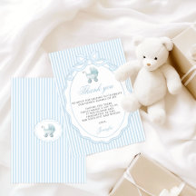 Baby Blue Stroller Bow Boy Shower