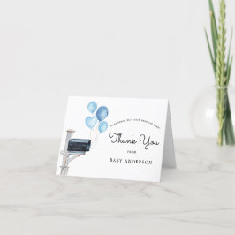 Cartão De Agradecimento Baby Boy Chá por e-mail Obrigado