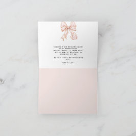 Cartão De Agradecimento Baby Girl Pink Bow Baby Shower 