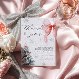 Cartão De Agradecimento Baby it's cold outside Winter Girl Baby Shower