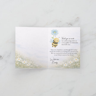 Cartão De Agradecimento Baby Shower Thank You Card