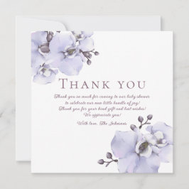 Cartão De Agradecimento Baby Shower Thank You Card - Floral Appreciation