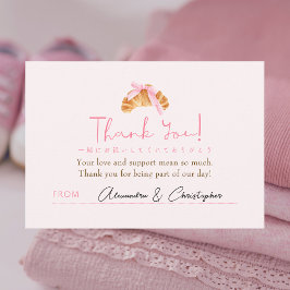 Cartão De Agradecimento Baby Shower Thank You Coquette Croissant