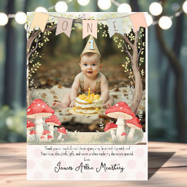 Cartão De Agradecimento Baby's First Birthday Thank You Card