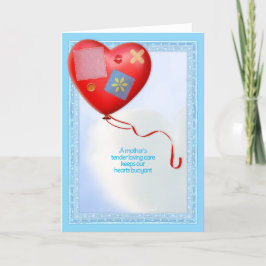 Cartão De Agradecimento Balão Cardíaco TLC da Mãe