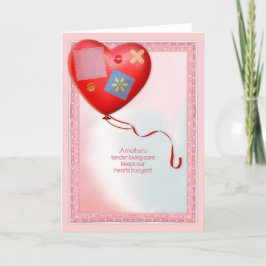 Cartão De Agradecimento Balão Cardíaco TLC da Mãe