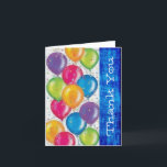 Cartão De Agradecimento Balão de Aniversário<br><div class="desc">Cartões de agradecimento de aniversário.  Design de balão divertido.

Itens correspondentes disponíveis. http://www.zazzle.com/balloon_photo_sickers_template-217950041571329384</div>