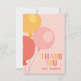 Cartão de Agradecimento Balão Fofo