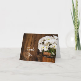 Cartão De Agradecimento Balde de madeira e País das Visitas Brancas Obriga