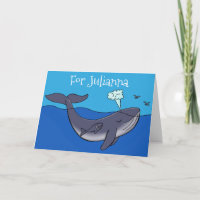 Baleia e caricatura branca de vitelo