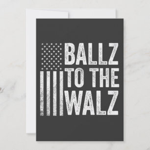 Cartão De Agradecimento Ballz Para A Eleição Walz Harris Walz 2024