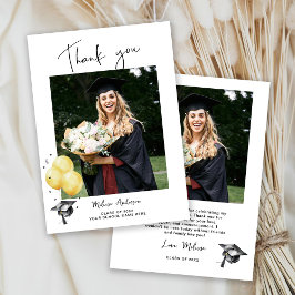 Cartão De Agradecimento Balões de Formando de Fotografias Obrigado