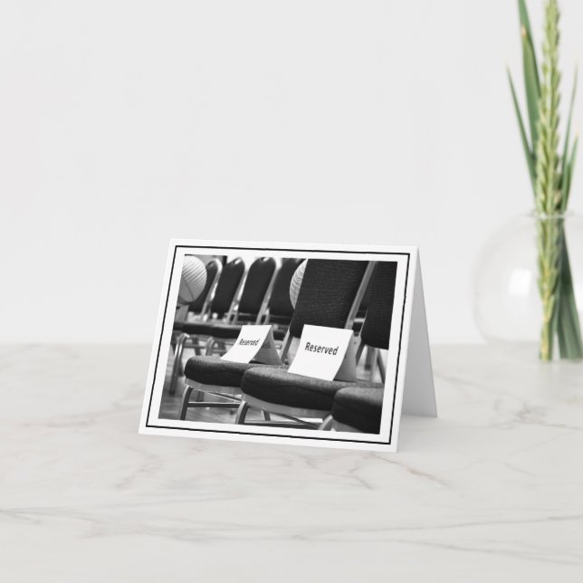 Cartão De Agradecimento Bancos Reservados (Frente)